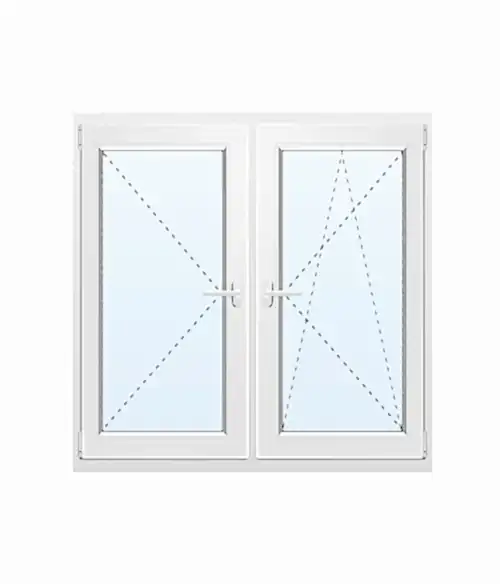 ОКНО ДВУХСТВОРЧАТОЕ ПОВОРОТНОЕ/ПОВОРОТНО-ОТКИДНОЕ